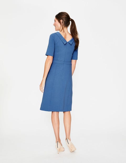 Betty Ottoman Dress - Soft Blue/Navy Betty Ottoman Dress - Soft Blue/Navy