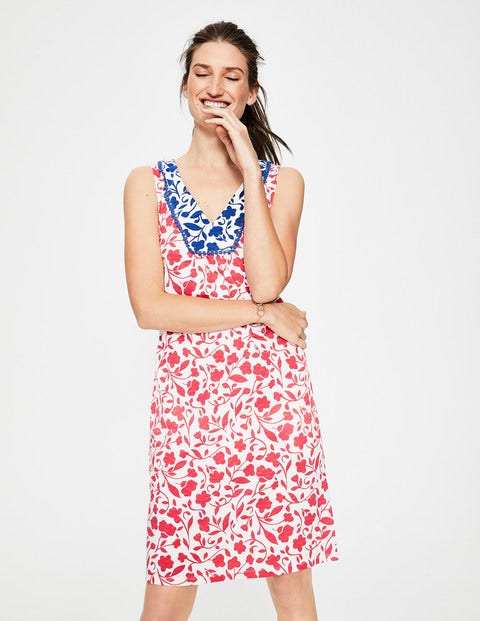 Tarifa Jersey Dress - Coral Sunset Meadow Tarifa Jersey Dress - Coral Sunset Meadow