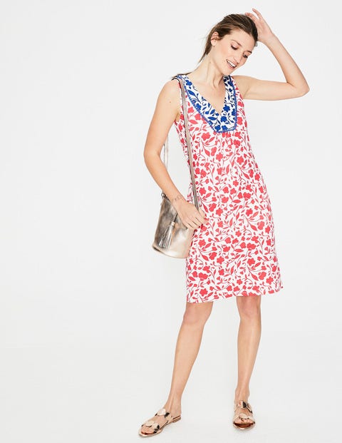 Tarifa Jersey Dress - Coral Sunset Meadow Tarifa Jersey Dress - Coral Sunset Meadow