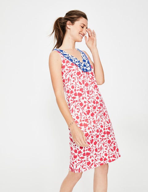 Tarifa Jersey Dress - Coral Sunset Meadow Tarifa Jersey Dress - Coral Sunset Meadow