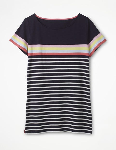 Short Sleeve Breton - Navy Multi Short Sleeve Breton - Navy Multi