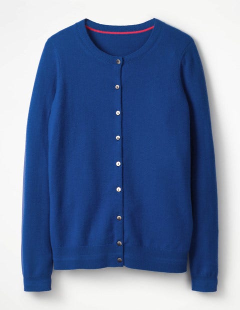Cashmere Crew Cardigan - Lupine Blue Cashmere Crew Cardigan - Lupine Blue