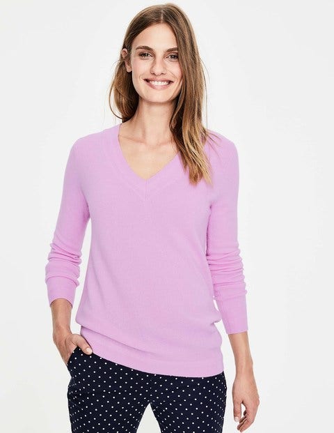 Cashmere Relaxed Vneck Sweater - Rosebay Cashmere Relaxed Vneck Sweater - Rosebay