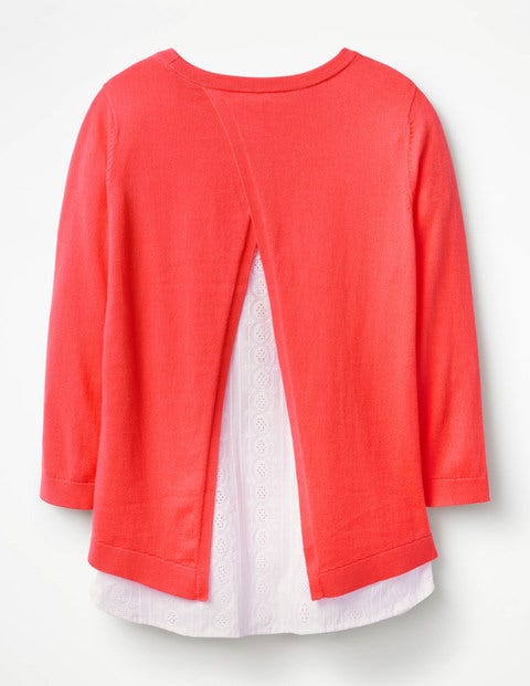 Nora Woven Mix Jumper - Paradise Pink Nora Woven Mix Jumper - Paradise Pink