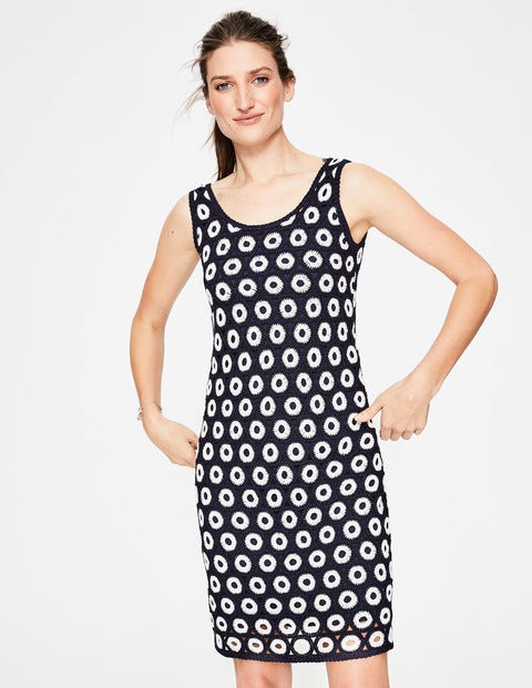 Elana Dress - Navy/Ivory Elana Dress - Navy/Ivory