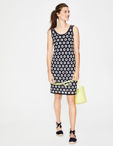 Elana Dress - Navy/Ivory Elana Dress - Navy/Ivory