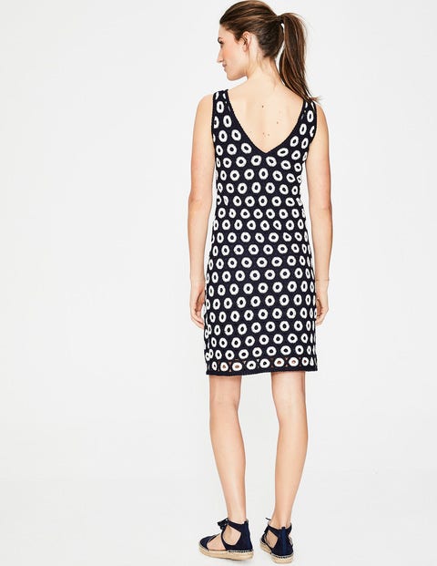 Elana Dress - Navy/Ivory Elana Dress - Navy/Ivory