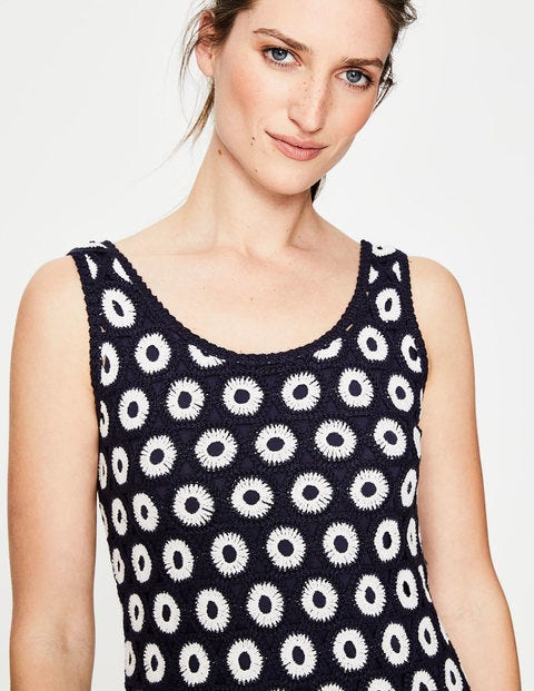 Elana Dress - Navy/Ivory Elana Dress - Navy/Ivory