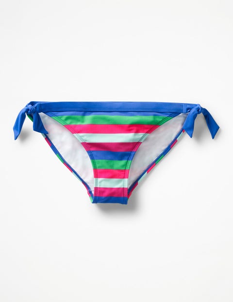 Contrast Tie Bikini Bottoms - Multi Stripe Contrast Tie Bikini Bottoms - Multi Stripe