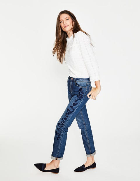 Cavendish Girlfriend Jeans - Embroidered Cavendish Girlfriend Jeans - Embroidered