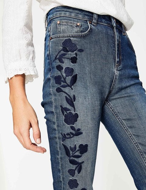 Cavendish Girlfriend Jeans - Embroidered Cavendish Girlfriend Jeans - Embroidered