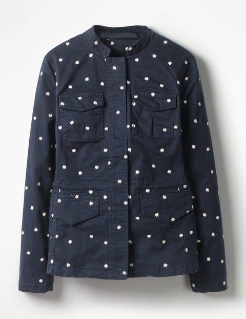 Carly Embroidered Jacket - Navy Carly Embroidered Jacket - Navy