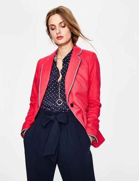 Lilah Cotton Blazer - Hibiscus Lilah Cotton Blazer - Hibiscus