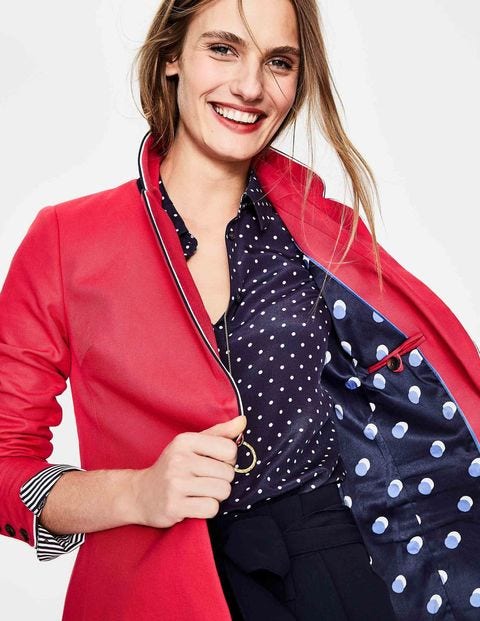 Lilah Cotton Blazer - Hibiscus Lilah Cotton Blazer - Hibiscus