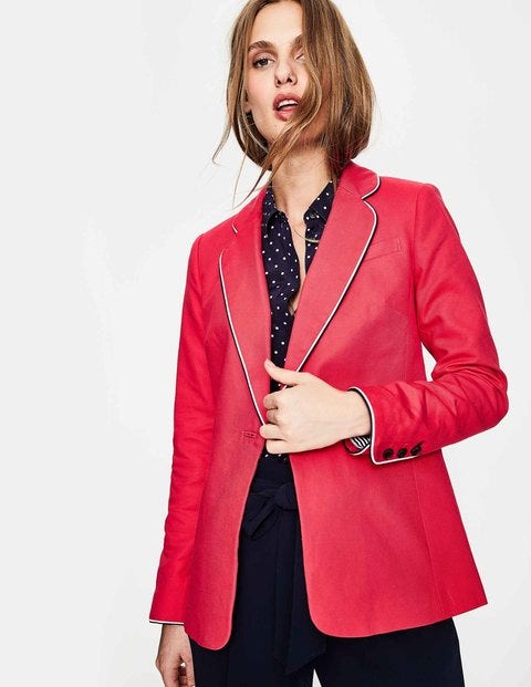 Lilah Cotton Blazer - Hibiscus Lilah Cotton Blazer - Hibiscus