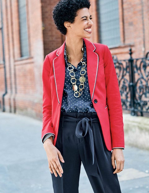 Lilah Cotton Blazer - Hibiscus Lilah Cotton Blazer - Hibiscus