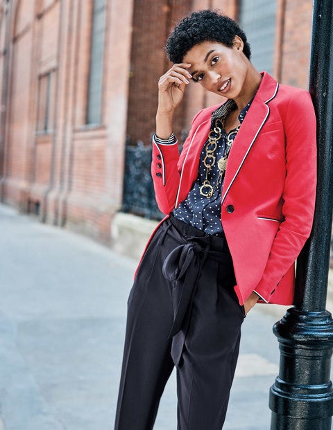 Lilah Cotton Blazer - Hibiscus Lilah Cotton Blazer - Hibiscus