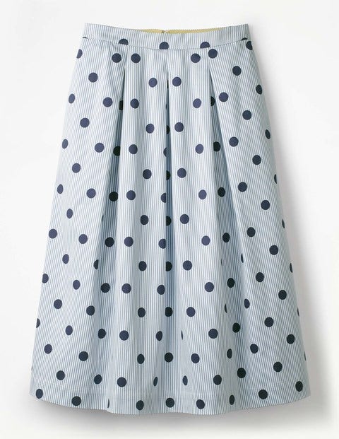 Lola Skirt - Hazy Sky, Spot on Stripe Lola Skirt - Hazy Sky, Spot on Stripe