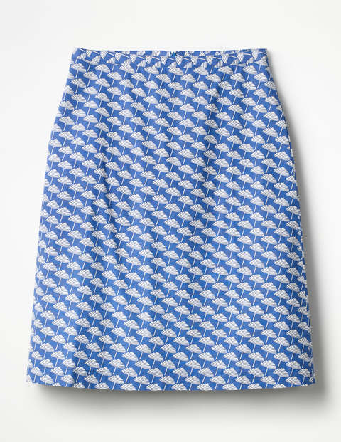 Printed Cotton A-Line Skirt - Lupine Blue, Parasol Printed Cotton A-Line Skirt - Lupine Blue, Parasol