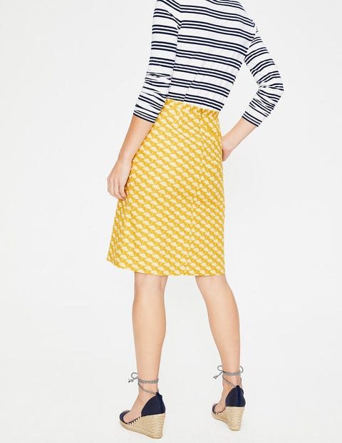 Printed Cotton A-line Skirt - Mimosa Yellow, Parasol Printed Cotton A-line Skirt - Mimosa Yellow, Parasol