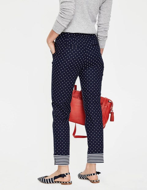 Richmond 7/8 Trousers - Navy, Spot Small Richmond 7/8 Trousers - Navy, Spot Small