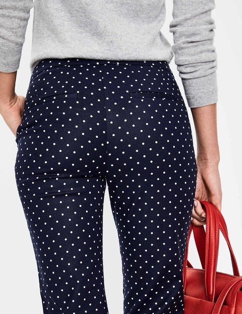 Richmond 7/8 Trousers - Navy, Spot Small Richmond 7/8 Trousers - Navy, Spot Small