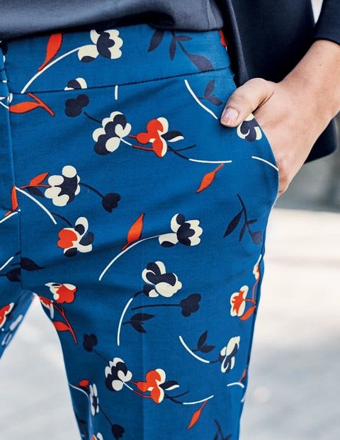 Richmond 7/8 Pants - Riviera Blue, Wildflower Small Richmond 7/8 Pants - Riviera Blue, Wildflower Small