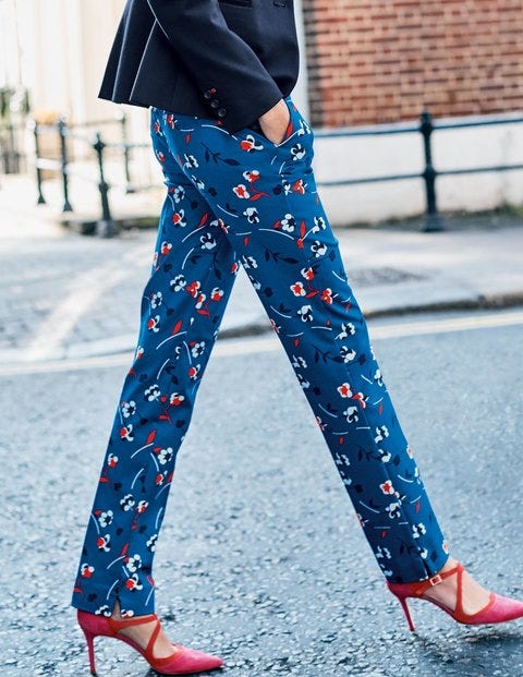 Richmond 7/8 Pants - Riviera Blue, Wildflower Small Richmond 7/8 Pants - Riviera Blue, Wildflower Small