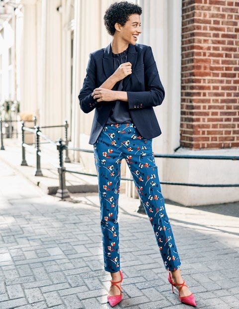 Richmond 7/8 Pants - Riviera Blue, Wildflower Small Richmond 7/8 Pants - Riviera Blue, Wildflower Small
