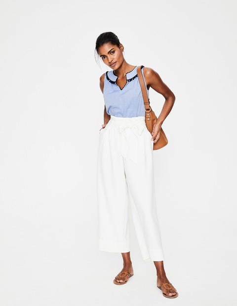 Paperbag Crop Pants - Ivory Paperbag Crop Pants - Ivory