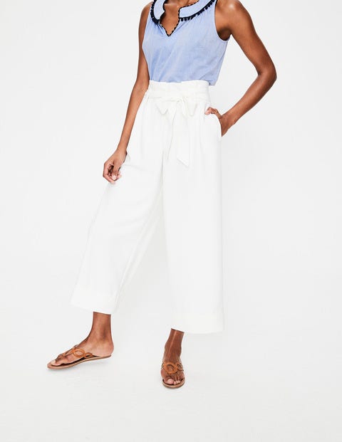 Paperbag Crop Pants - Ivory Paperbag Crop Pants - Ivory