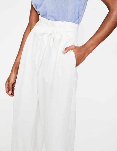 Paperbag Crop Pants - Ivory Paperbag Crop Pants - Ivory