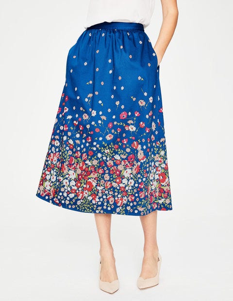 Emelia Midirock - Blau, Blumenmotiv Emelia Midirock - Blau, Blumenmotiv