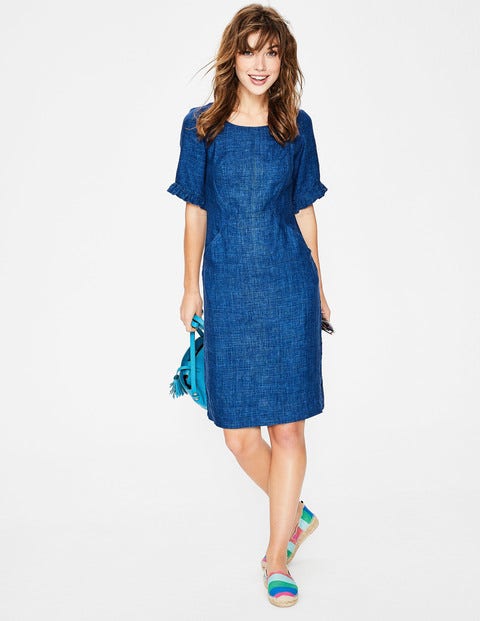 Addilyn Linen Dress - Decadence Blue Delave Addilyn Linen Dress - Decadence Blue Delave