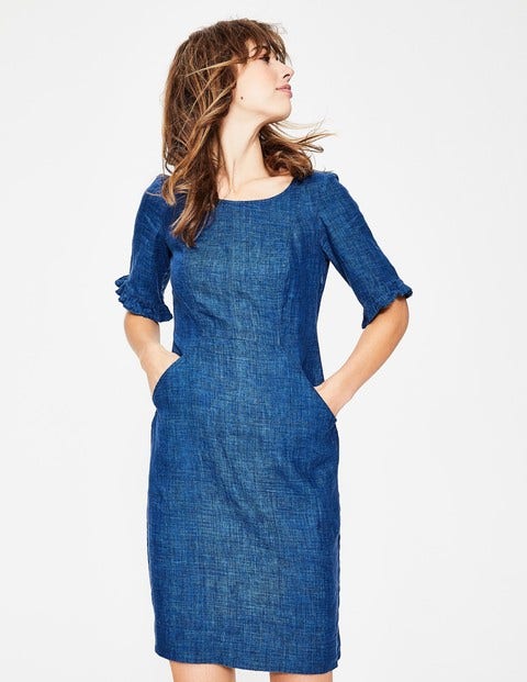 Addilyn Linen Dress - Decadence Blue Delave Addilyn Linen Dress - Decadence Blue Delave