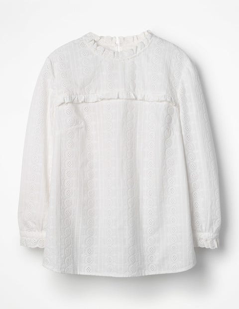 Kristie Broderie Top - White Kristie Broderie Top - White