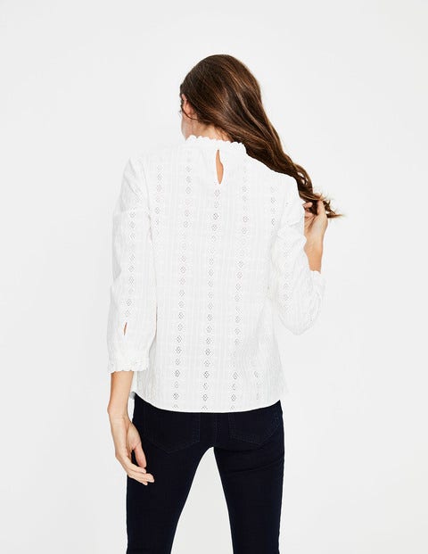 Kristie Broderie Top - White Kristie Broderie Top - White