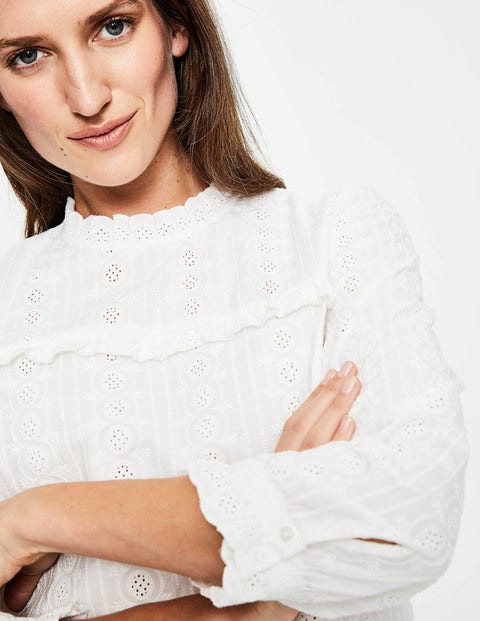 Kristie Broderie Top - White Kristie Broderie Top - White