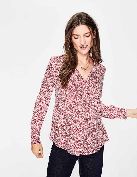 Annora Blouse - Post Box Red Meadow Annora Blouse - Post Box Red Meadow