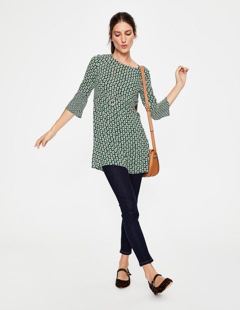 Edna Tunic - Hunter Green Cameo Floral Edna Tunic - Hunter Green Cameo Floral