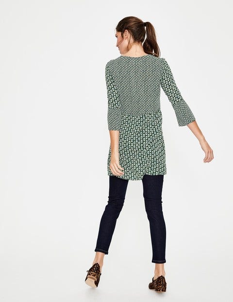 Edna Tunic - Hunter Green Cameo Floral Edna Tunic - Hunter Green Cameo Floral