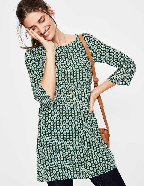 Edna Tunic - Hunter Green Cameo Floral Edna Tunic - Hunter Green Cameo Floral