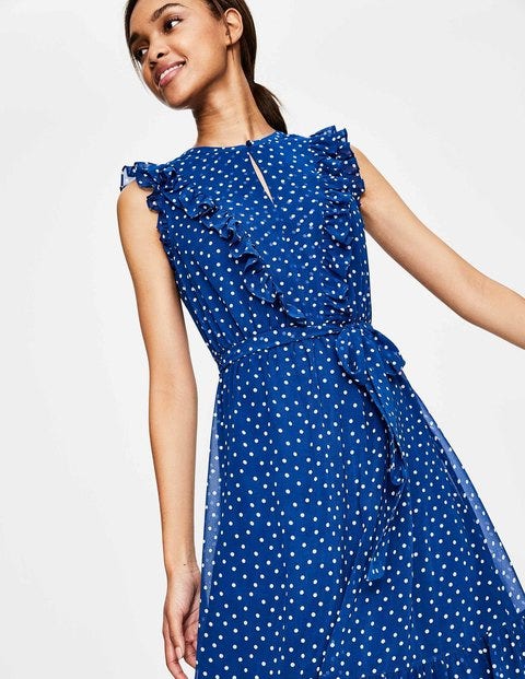 Elise Dress - Riviera Blue Polka Dot Elise Dress - Riviera Blue Polka Dot