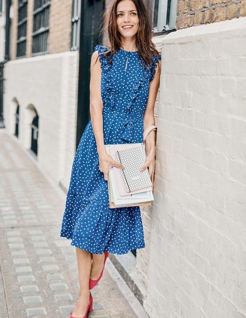 Elise Dress - Riviera Blue Polka Dot Elise Dress - Riviera Blue Polka Dot