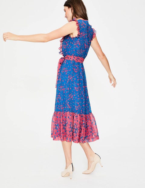 Elise Dress - Cyan Flower Meadow Elise Dress - Cyan Flower Meadow