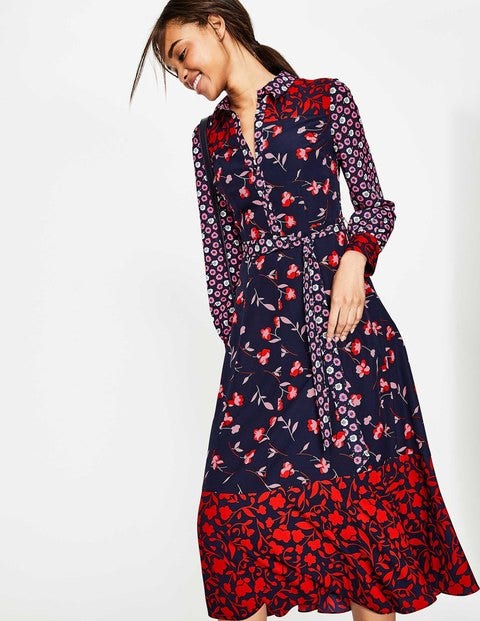 Sybil Shirt Dress - Navy Wildflower Sybil Shirt Dress - Navy Wildflower