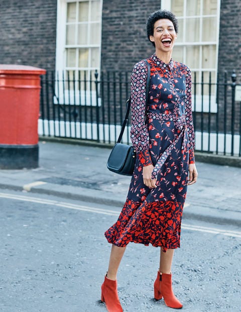 Sybil Shirt Dress - Navy Wildflower Sybil Shirt Dress - Navy Wildflower