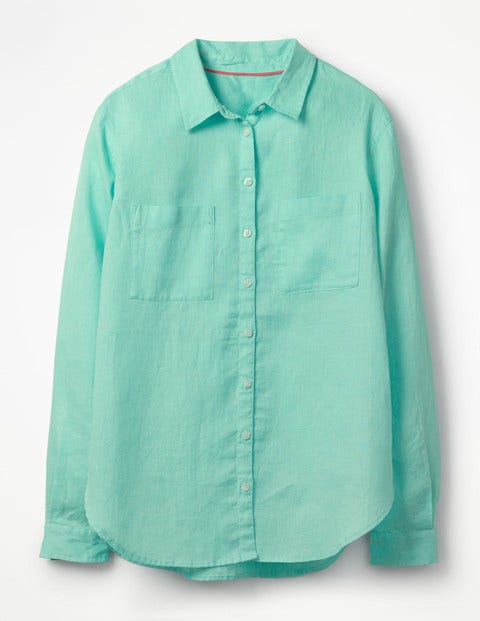 The Linen Shirt - Aqua Sky The Linen Shirt - Aqua Sky