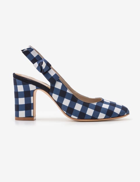 Sena Slingbacks - Navy Gingham Sena Slingbacks - Navy Gingham