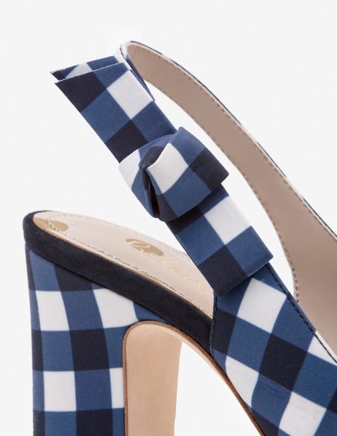 Sena Slingbacks - Navy Gingham Sena Slingbacks - Navy Gingham